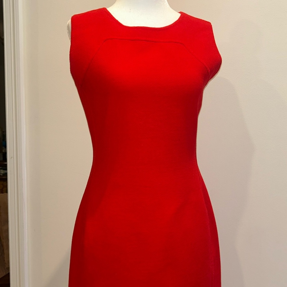 Designer wool crepe dress with silk lining  Bill Blass couture for Neiman-Marcus